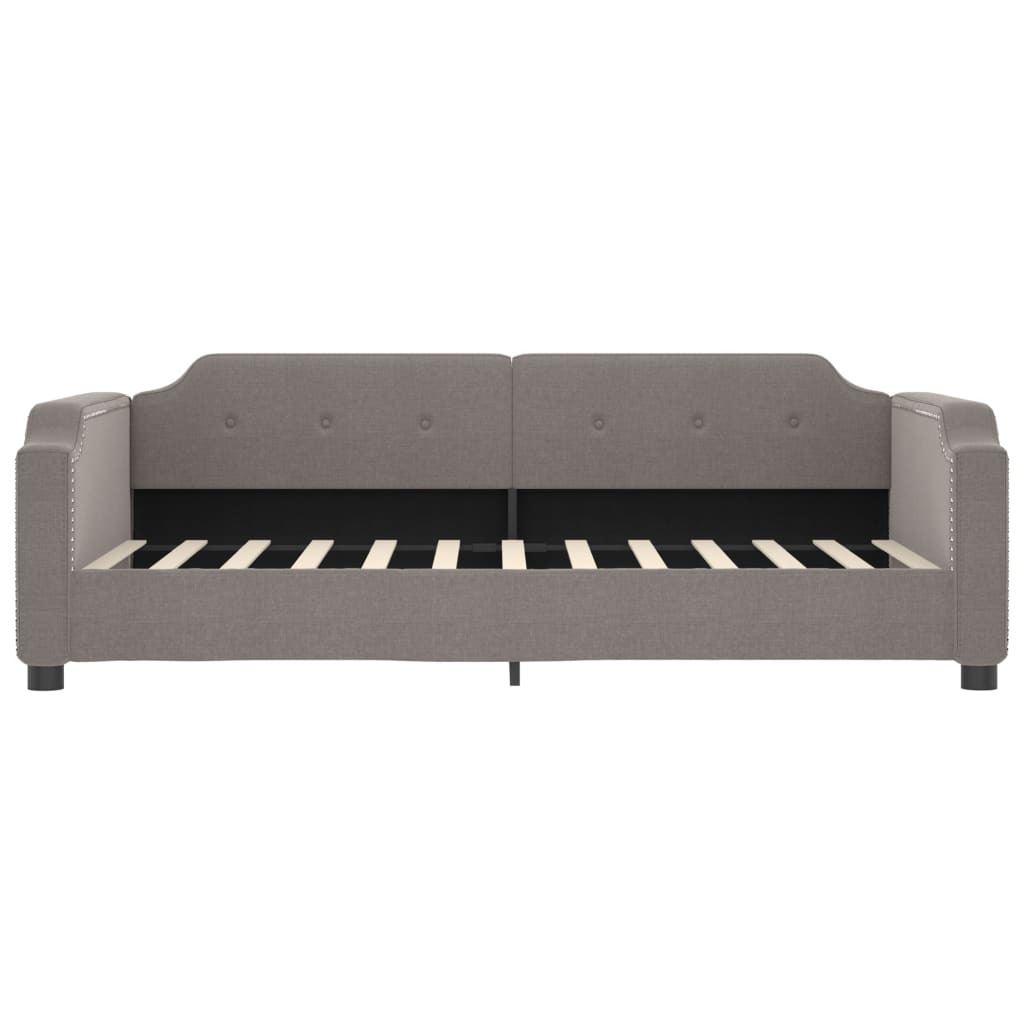 Καναπές Κρεβάτι με Στρώμα Taupe 90 x 200 εκ. Υφασμάτινο