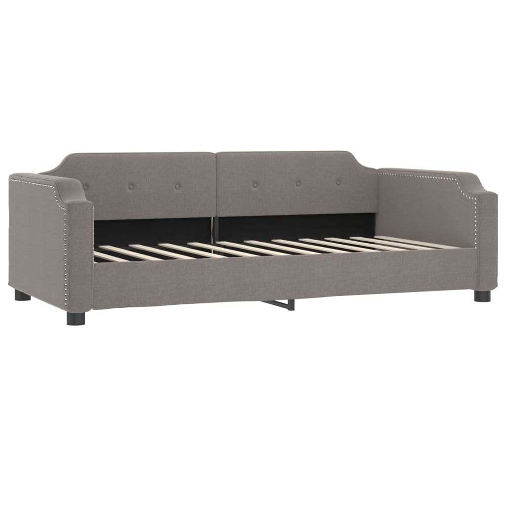 Καναπές Κρεβάτι με Στρώμα Taupe 100 x 200 εκ. Υφασμάτινο