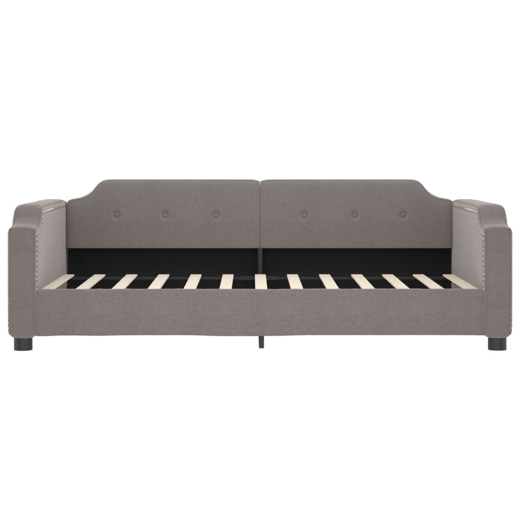 Καναπές Κρεβάτι με Στρώμα Taupe 100 x 200 εκ. Υφασμάτινο