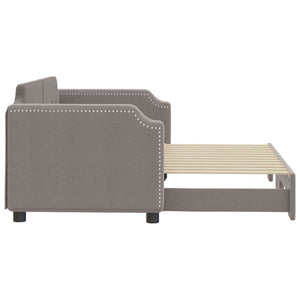 Καναπές Κρεβάτι Συρόμενος Taupe 80 x 200 εκ. Υφασμάτινος