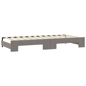 Καναπές Κρεβάτι Συρόμενος Taupe 80 x 200 εκ. Υφασμάτινος