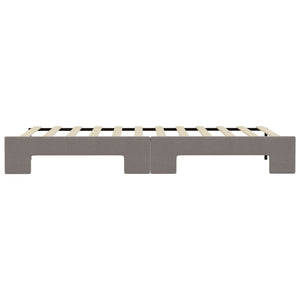 Καναπές Κρεβάτι Συρόμενος Taupe 80 x 200 εκ. Υφασμάτινος