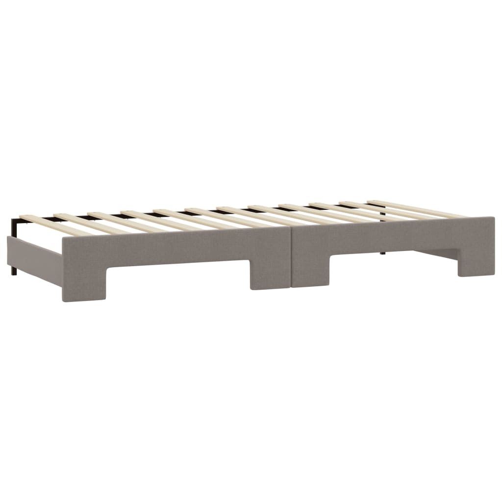 Καναπές Κρεβάτι Συρόμενος Taupe 90x200 εκ. Ύφασμα Στρώματα