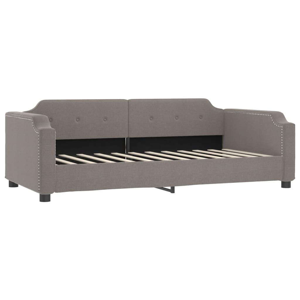 Καναπές Κρεβάτι Συρόμενος Taupe 100x200εκ. Υφασμάτινος Στρώματα