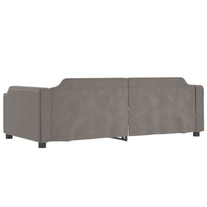 Καναπές Κρεβάτι Συρόμενος Taupe 80x200 εκ. Υφασμάτινος Συρτάρια