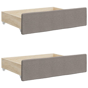 Καναπές Κρεβάτι Συρόμενος Taupe 80x200 εκ. Υφασμάτινος Συρτάρια