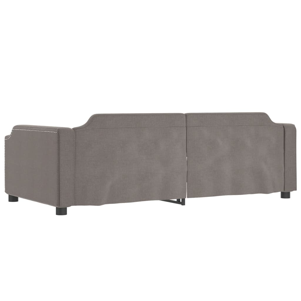 Καναπές Κρεβάτι Συρόμενος Taupe 100x200εκ. Υφασμάτινος Συρτάρια
