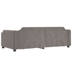 Καναπές Κρεβάτι Συρόμενος Taupe 100x200εκ. Υφασμάτινος Συρτάρια