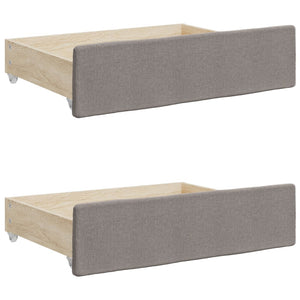 Καναπές Κρεβάτι Συρόμενος Taupe 100x200εκ. Υφασμάτινος Συρτάρια