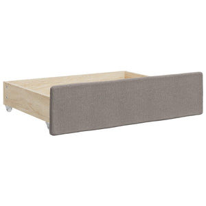 Καναπές Κρεβάτι Συρόμενος Taupe 100x200εκ. Υφασμάτινος Συρτάρια