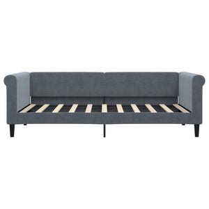 Κρεβάτι ημέρας με στρώμα σκούρο γκρι 90x190 cm Βελούδο