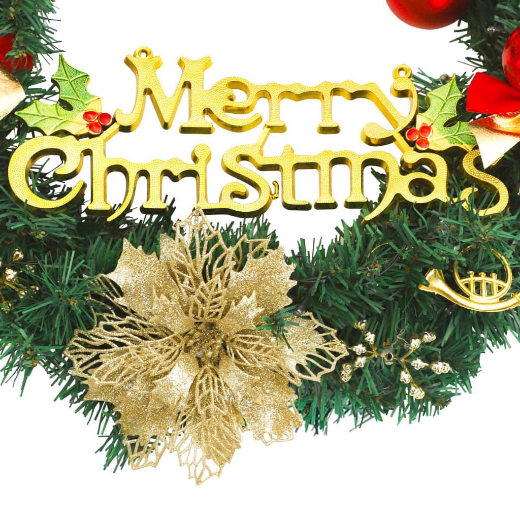 Στεφάνι Χριστουγεννιάτικο με 20 LED Πράσινο 45 εκ.