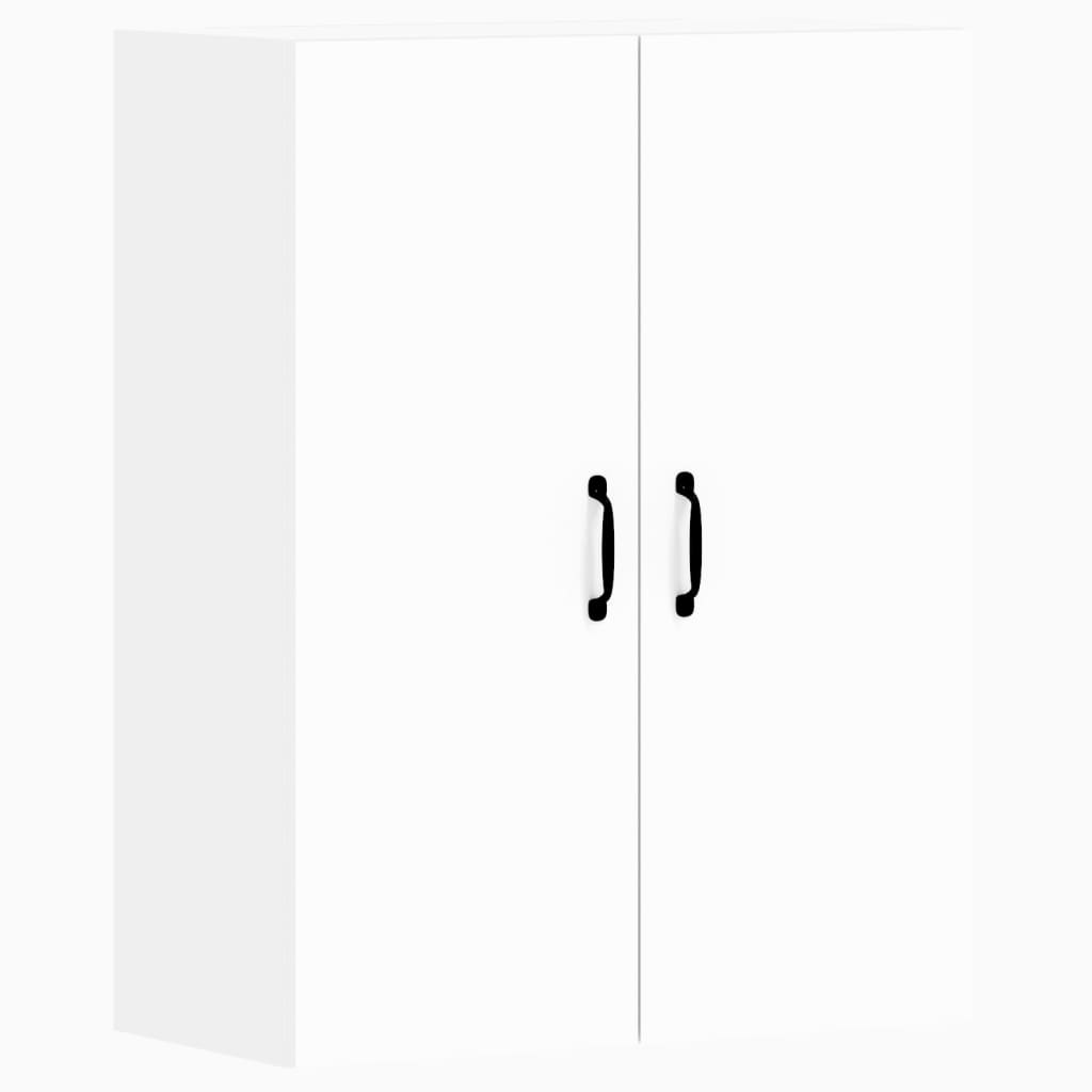 Ντουλάπια Επιτοίχια 2 τεμ. Λευκά από Επεξεργασμένο Ξύλο