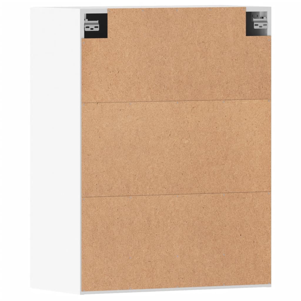 Ντουλάπια Επιτοίχια 2 τεμ. Λευκά από Επεξεργασμένο Ξύλο