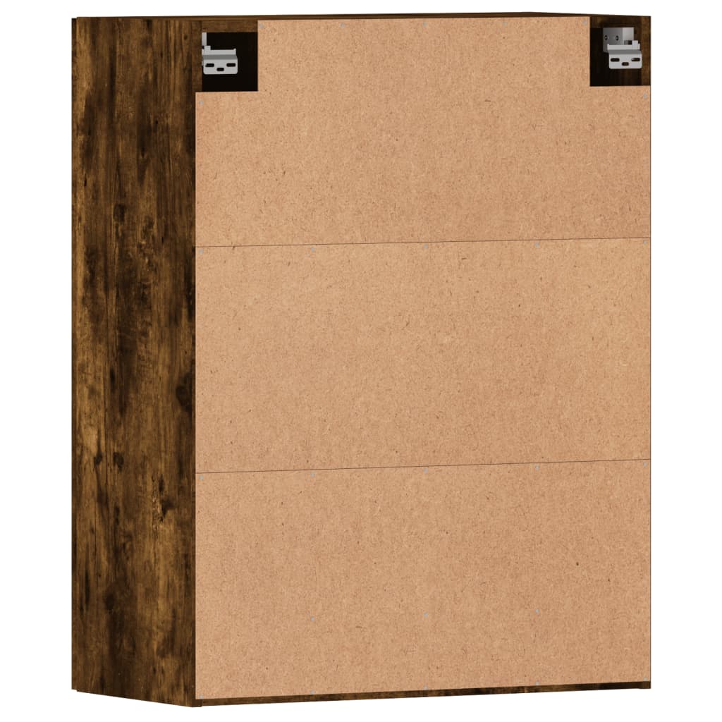 Ντουλάπια Τοίχου 2 τεμ. Καπνιστή Δρυς από Επεξεργασμένο Ξύλο