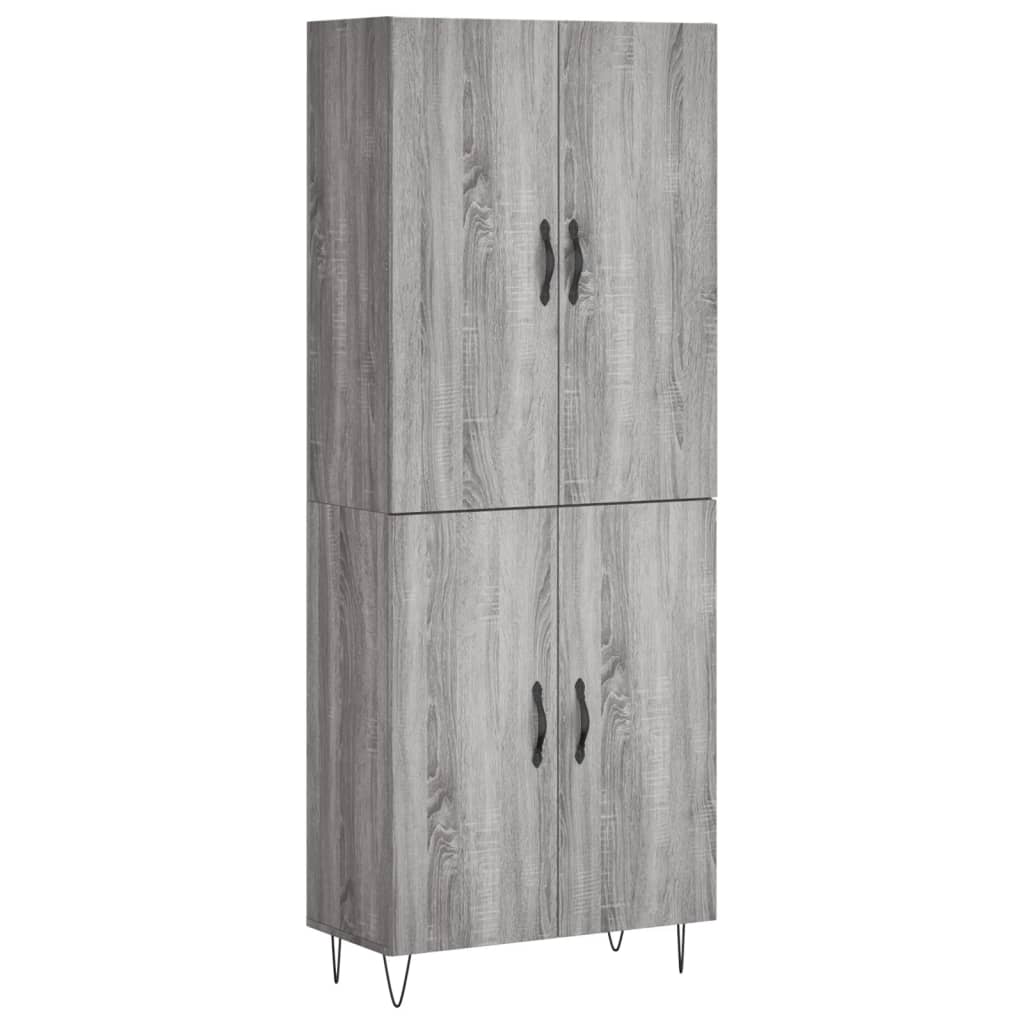 Ντουλάπι Γκρι Sonoma 69,5 x 34 x 180 εκ. Επεξεργασμένο Ξύλο