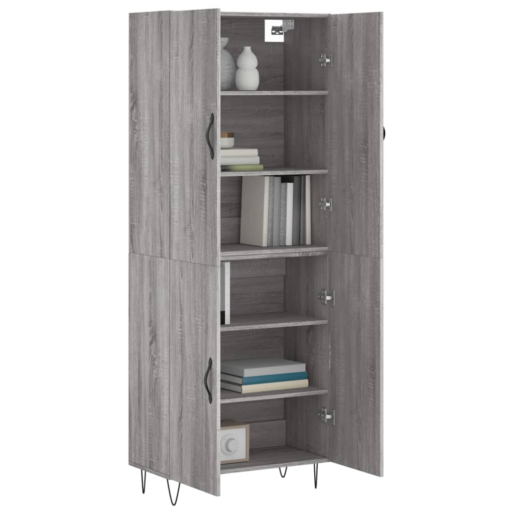 Ντουλάπι Γκρι Sonoma 69,5 x 34 x 180 εκ. Επεξεργασμένο Ξύλο