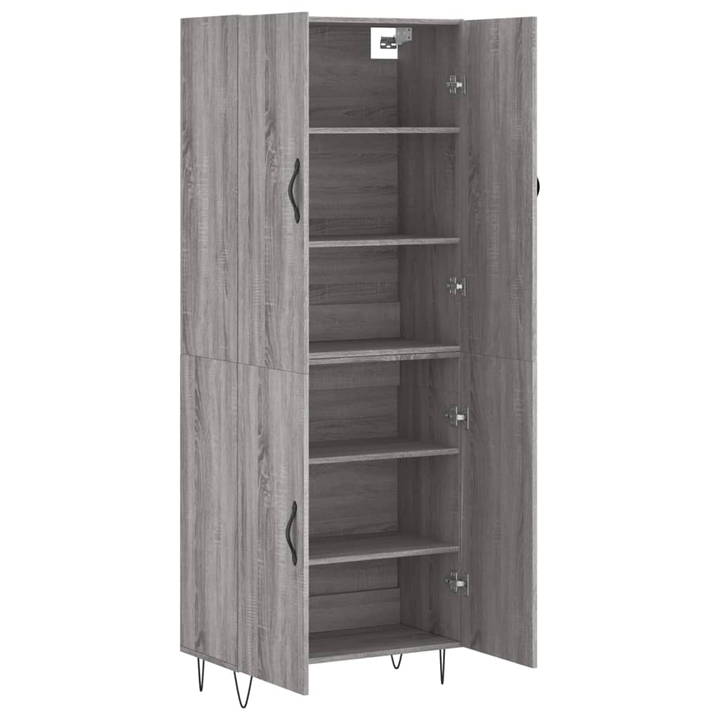Ντουλάπι Γκρι Sonoma 69,5 x 34 x 180 εκ. Επεξεργασμένο Ξύλο