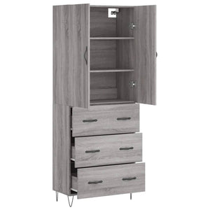 Ντουλάπι Γκρι Sonoma 69,5 x 34 x 180 εκ. Επεξεργασμένο Ξύλο