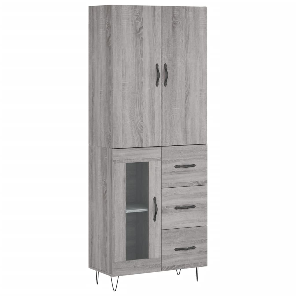 Ντουλάπι Γκρι Sonoma 69,5 x 34 x 180 εκ. Επεξεργασμένο Ξύλο