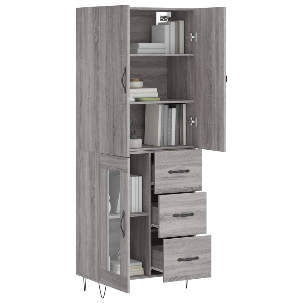 Ντουλάπι Γκρι Sonoma 69,5 x 34 x 180 εκ. Επεξεργασμένο Ξύλο