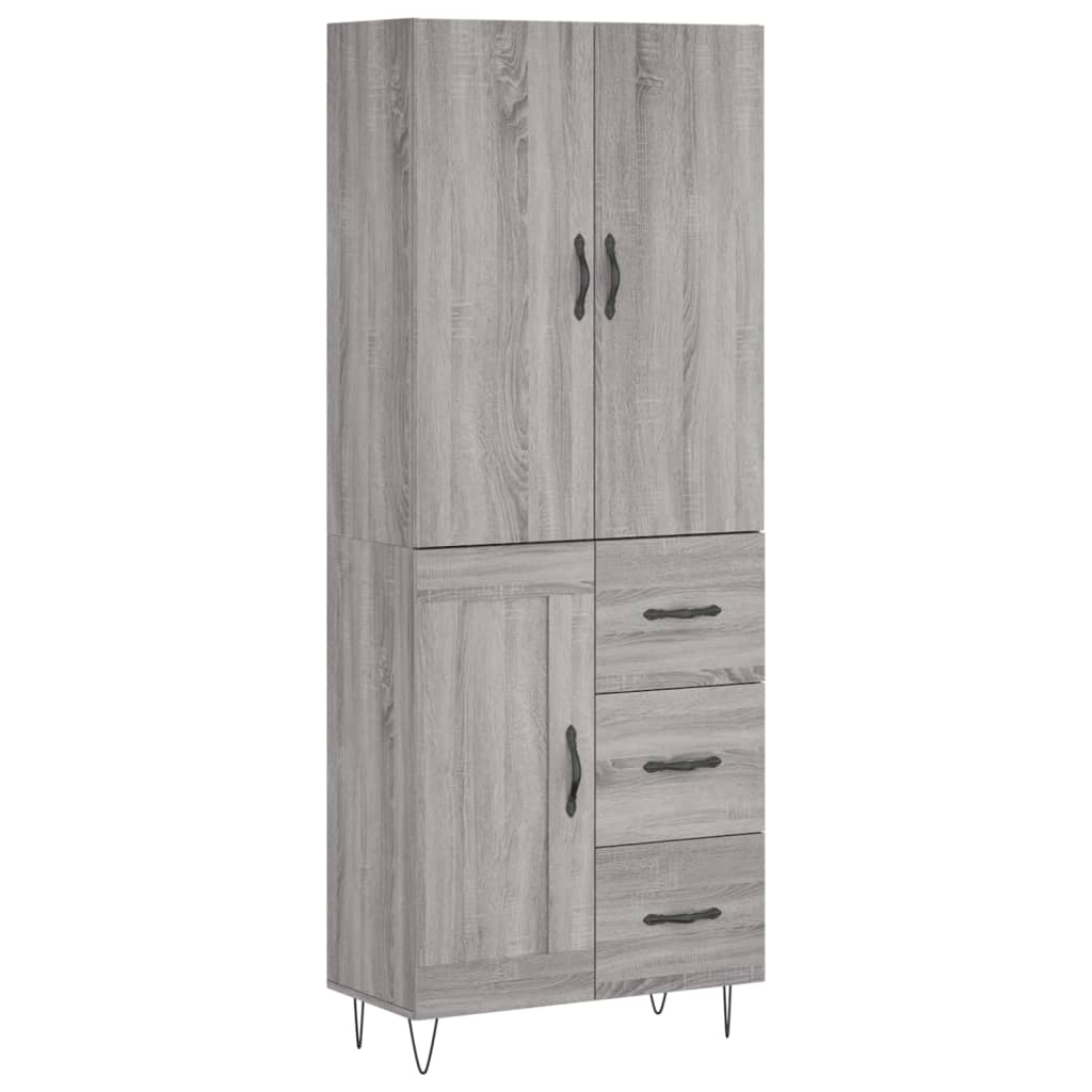 Ντουλάπι Γκρι Sonoma 69,5 x 34 x 180 εκ. Επεξεργασμένο Ξύλο - Pakobazaar
