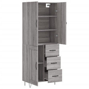 Ντουλάπι Γκρι Sonoma 69,5 x 34 x 180 εκ. Επεξεργασμένο Ξύλο - Pakobazaar
