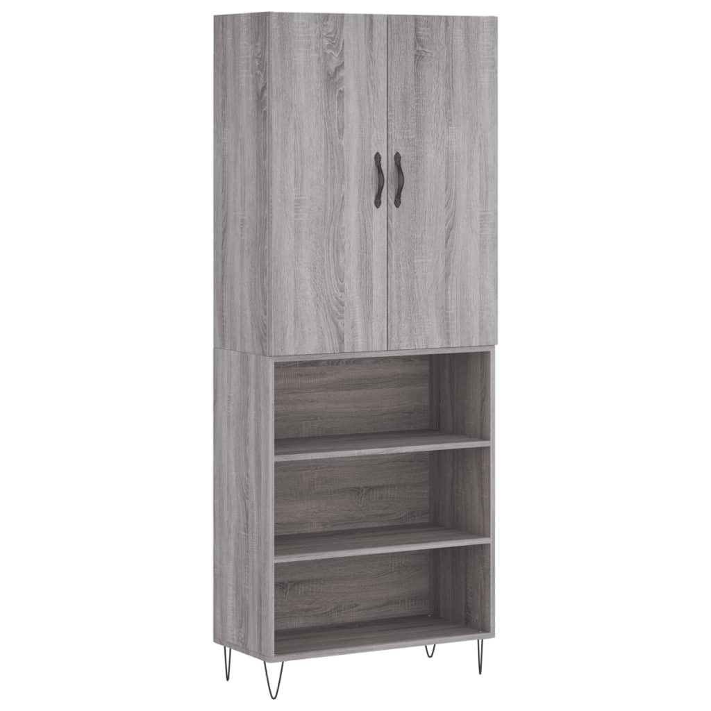 Ντουλάπι Γκρι Sonoma 69,5 x 34 x 180 εκ. Επεξεργασμένο Ξύλο