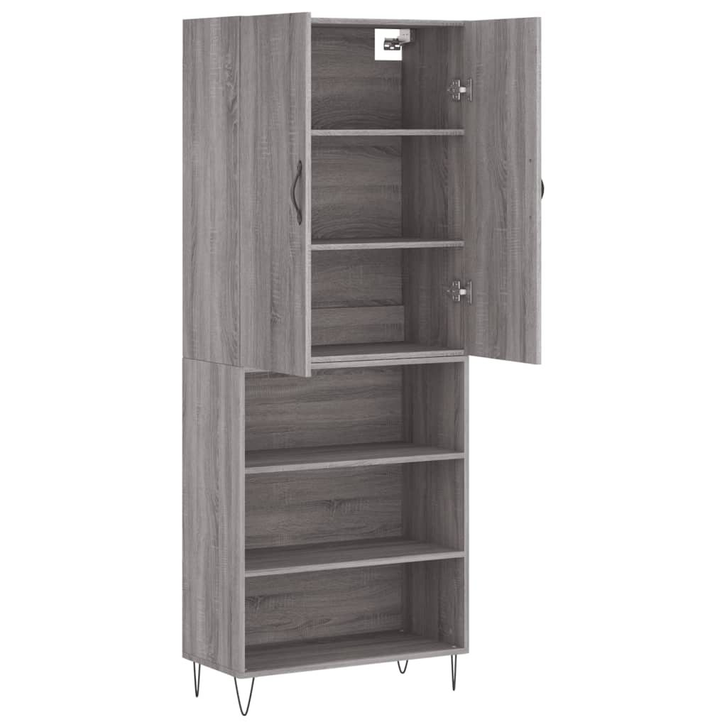 Ντουλάπι Γκρι Sonoma 69,5 x 34 x 180 εκ. Επεξεργασμένο Ξύλο
