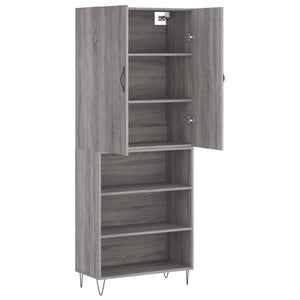 Ντουλάπι Γκρι Sonoma 69,5 x 34 x 180 εκ. Επεξεργασμένο Ξύλο