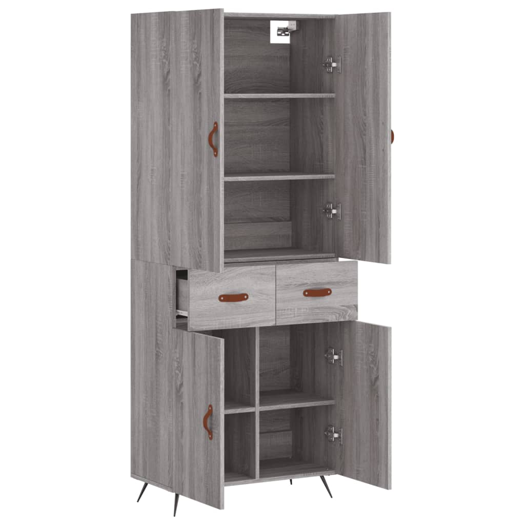 Ντουλάπι Γκρι Sonoma 69,5 x 34 x 180 εκ. Επεξεργασμένο Ξύλο