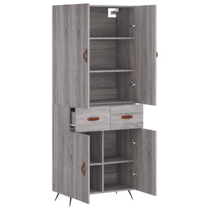 Ντουλάπι Γκρι Sonoma 69,5 x 34 x 180 εκ. Επεξεργασμένο Ξύλο