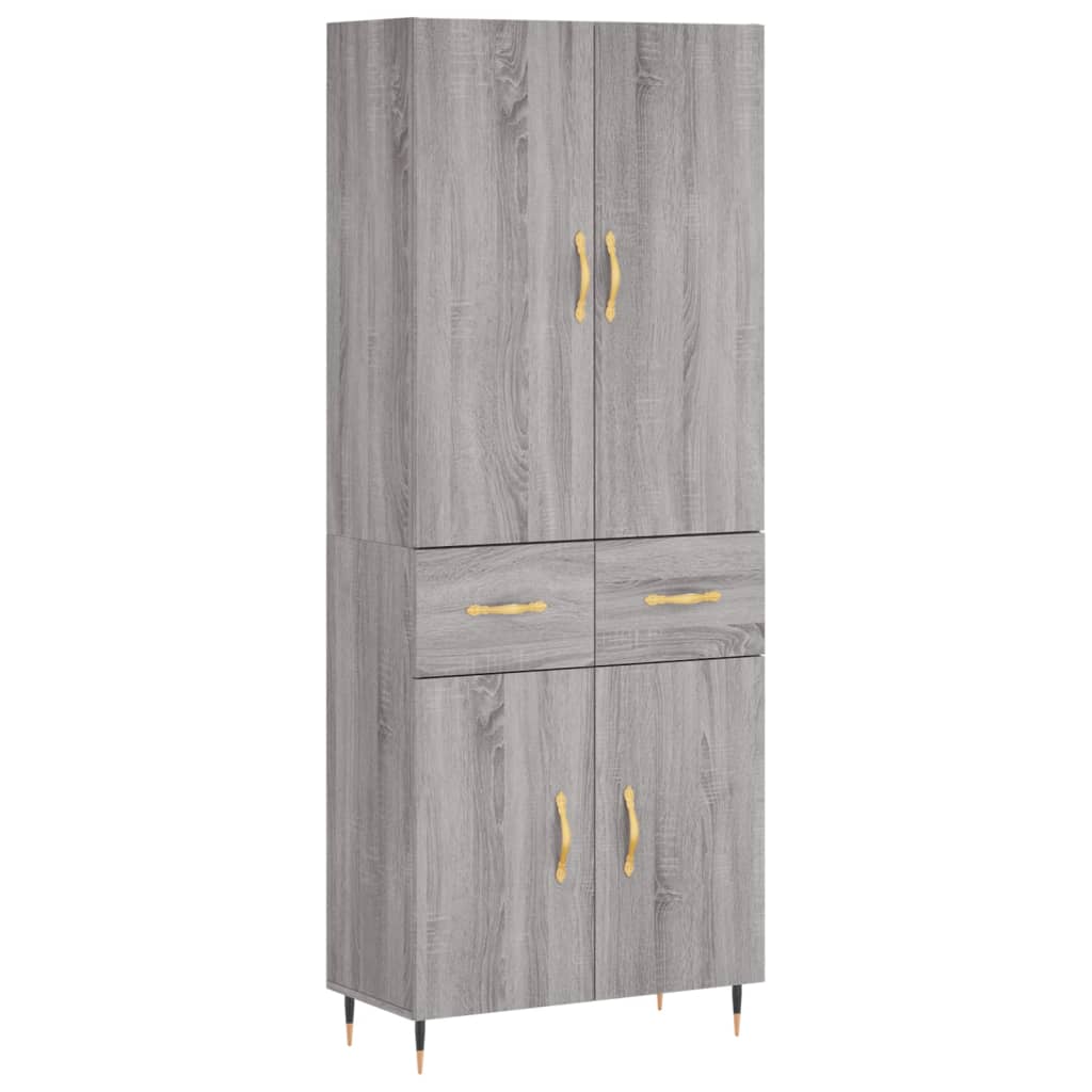 Ντουλάπι Γκρι Sonoma 69,5 x 34 x 180 εκ. Επεξεργασμένο Ξύλο - Pakobazaar