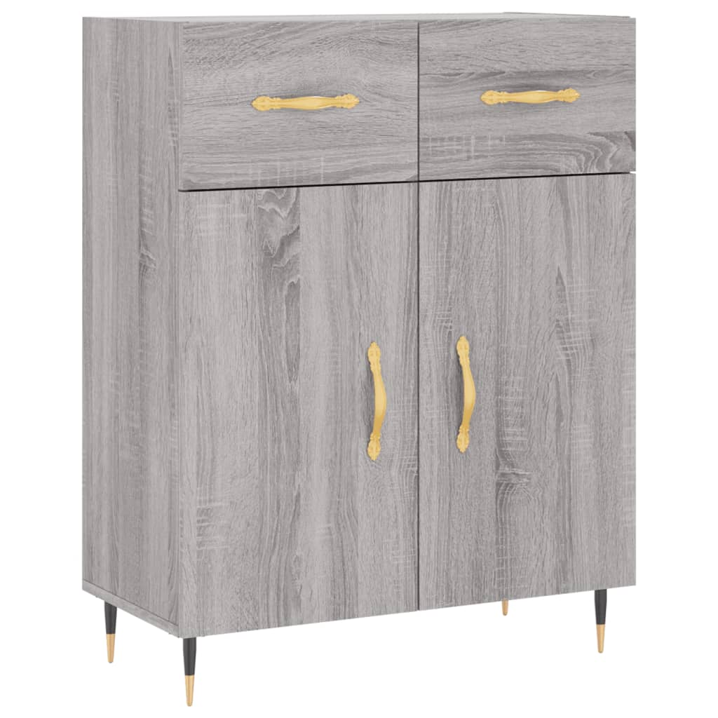 Ντουλάπι Γκρι Sonoma 69,5 x 34 x 180 εκ. Επεξεργασμένο Ξύλο - Pakobazaar