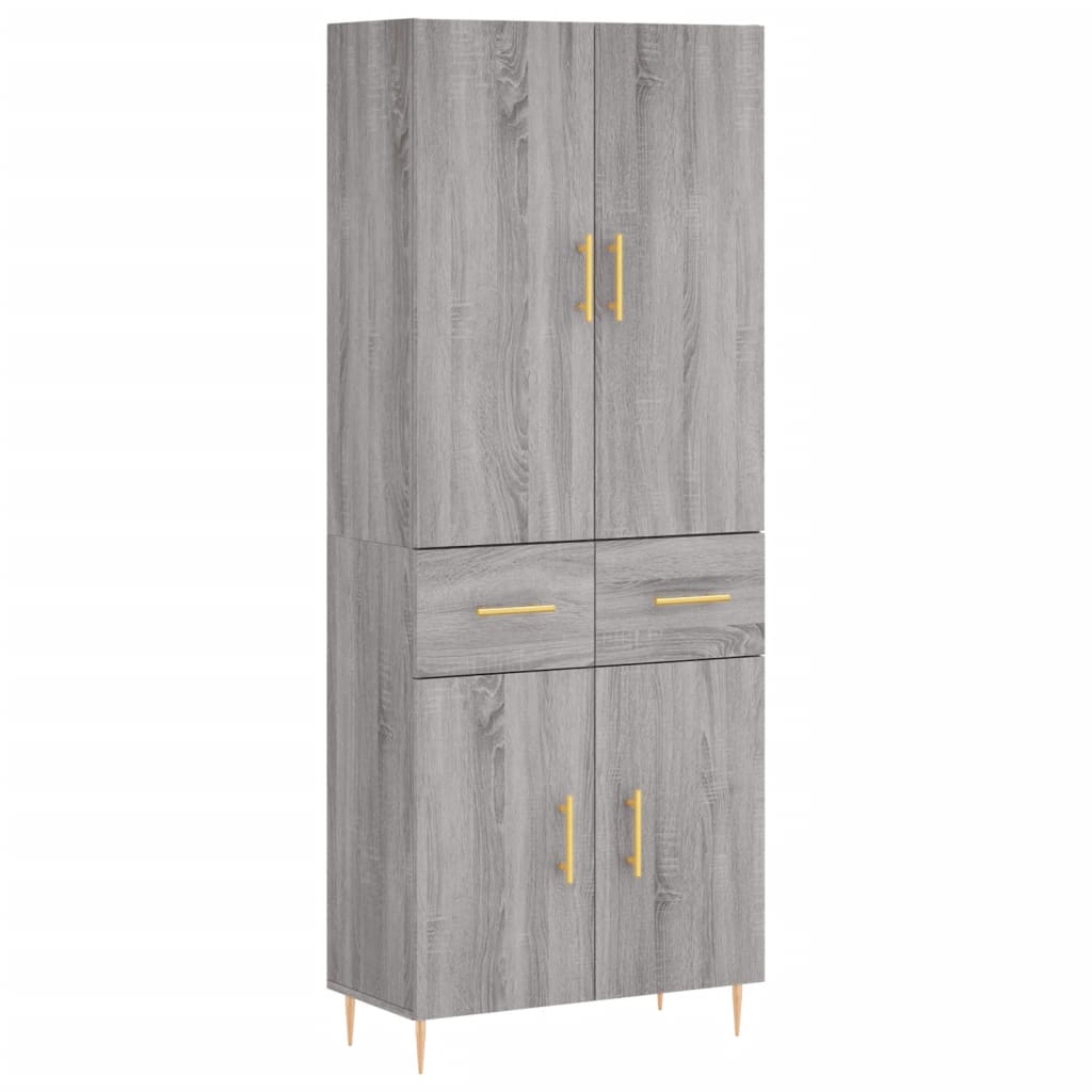 Ντουλάπι Γκρι Sonoma 69,5 x 34 x 180 εκ. Επεξεργασμένο Ξύλο
