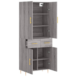 Ντουλάπι Γκρι Sonoma 69,5 x 34 x 180 εκ. Επεξεργασμένο Ξύλο
