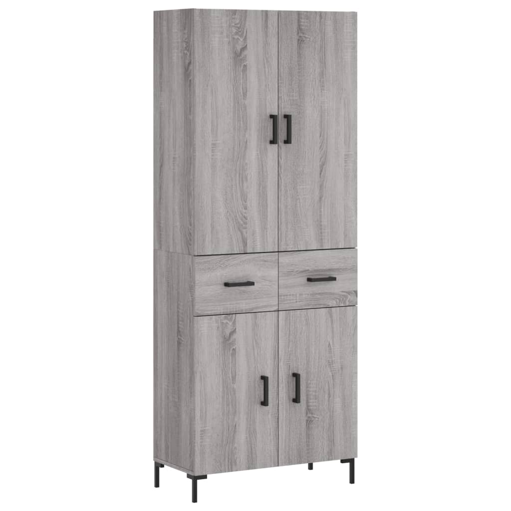 Ντουλάπι Γκρι Sonoma 69,5 x 34 x 180 εκ. Επεξεργασμένο Ξύλο