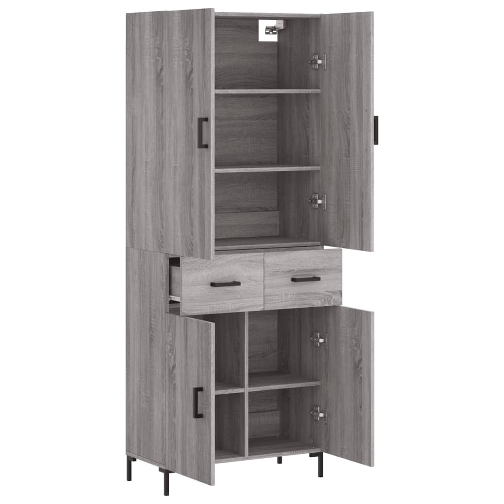 Ντουλάπι Γκρι Sonoma 69,5 x 34 x 180 εκ. Επεξεργασμένο Ξύλο