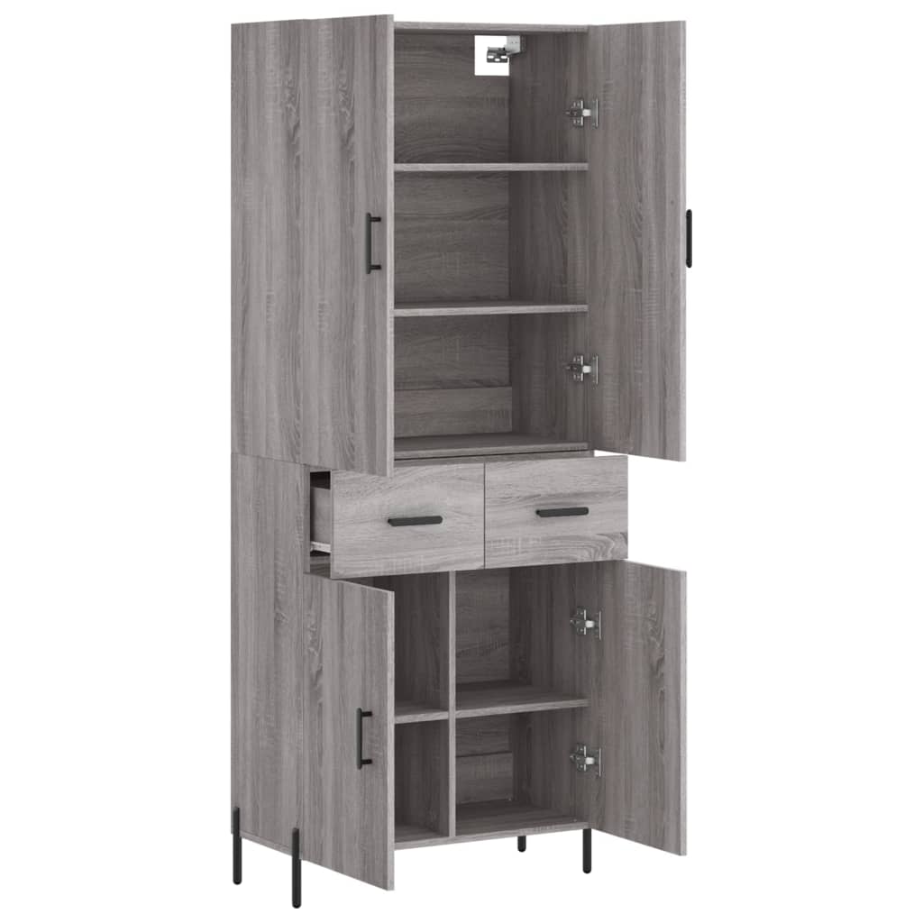 Ντουλάπι Γκρι Sonoma 69,5 x 34 x 180 εκ. Επεξεργασμένο Ξύλο