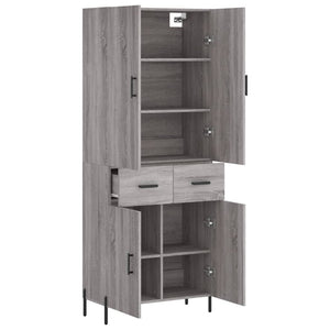Ντουλάπι Γκρι Sonoma 69,5 x 34 x 180 εκ. Επεξεργασμένο Ξύλο