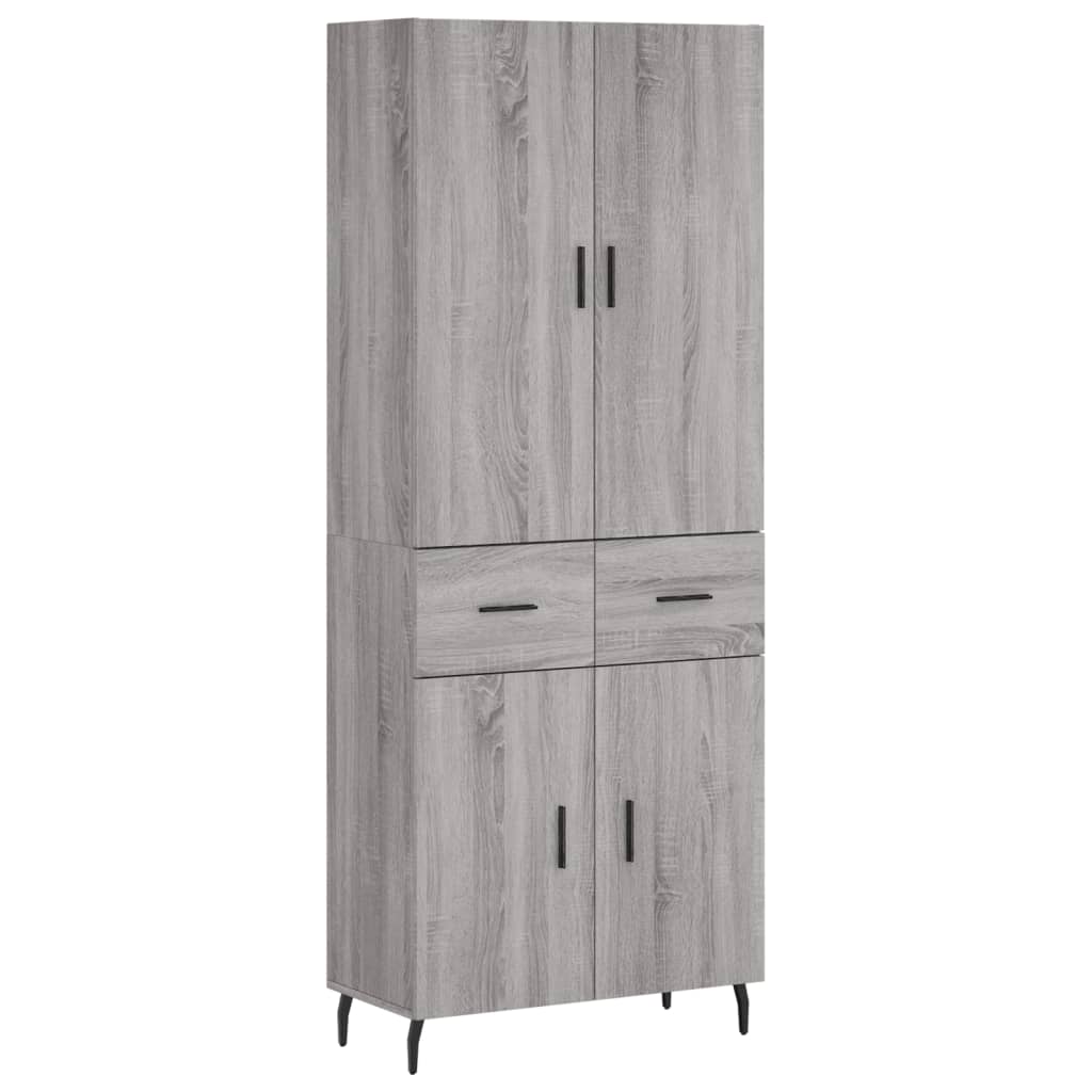 Ντουλάπι Γκρι Sonoma 69,5 x 34 x 180 εκ. Επεξεργασμένο Ξύλο