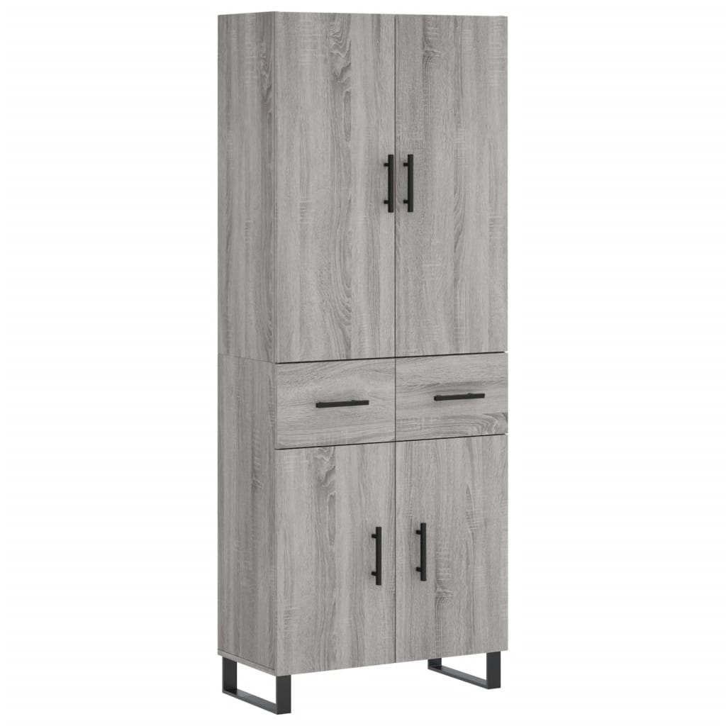 Ντουλάπι Γκρι Sonoma 69,5 x 34 x 180 εκ. Επεξεργασμένο Ξύλο