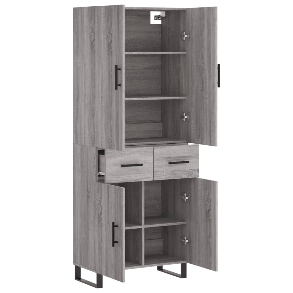 Ντουλάπι Γκρι Sonoma 69,5 x 34 x 180 εκ. Επεξεργασμένο Ξύλο