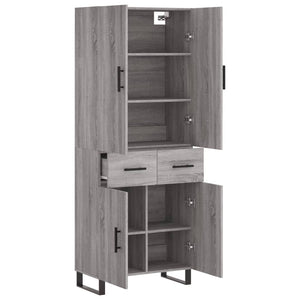 Ντουλάπι Γκρι Sonoma 69,5 x 34 x 180 εκ. Επεξεργασμένο Ξύλο