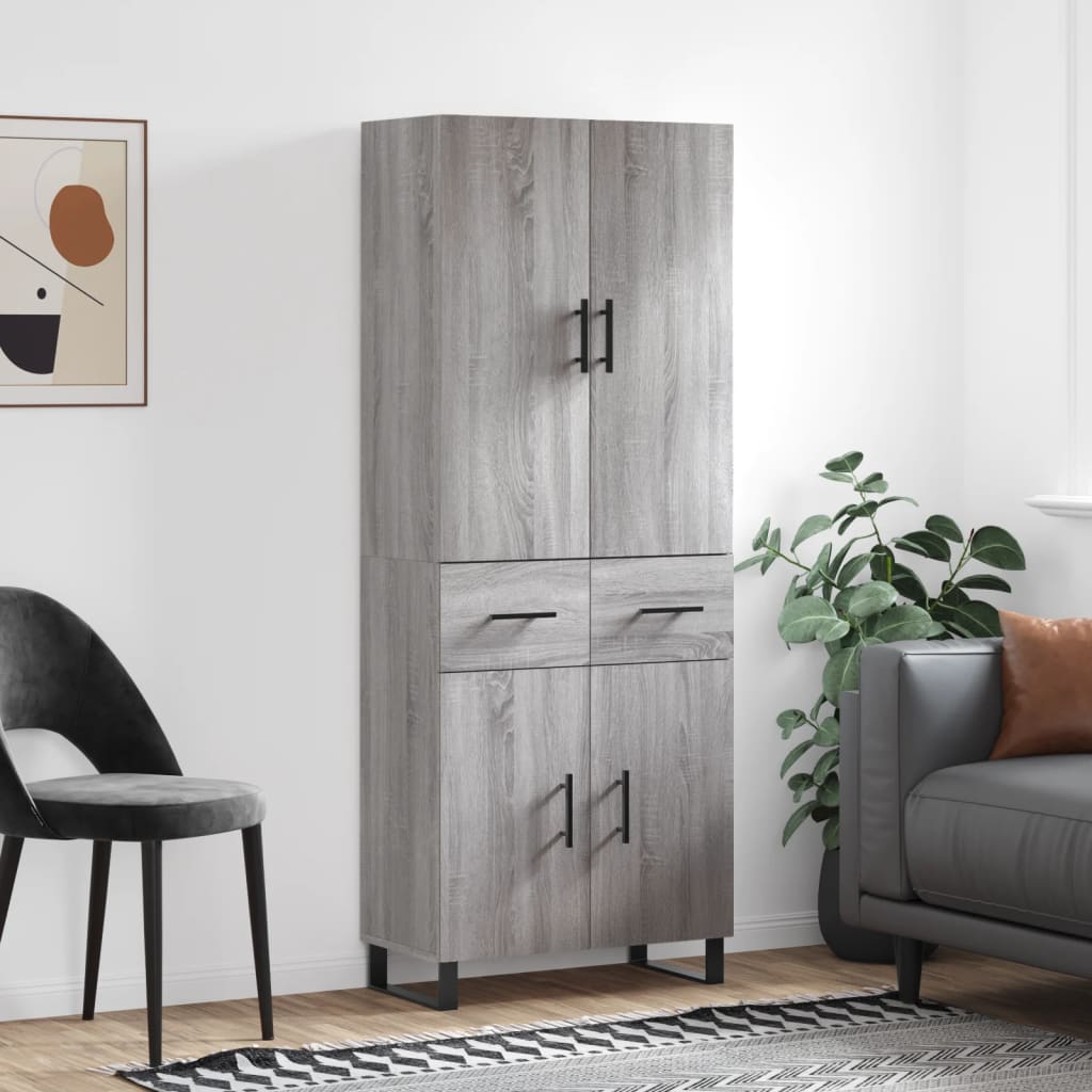 Ντουλάπι Γκρι Sonoma 69,5 x 34 x 180 εκ. Επεξεργασμένο Ξύλο
