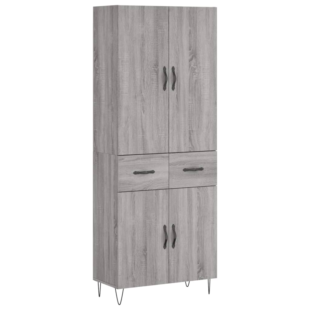 Ντουλάπι Γκρι Sonoma 69,5 x 34 x 180 εκ. Επεξεργασμένο Ξύλο