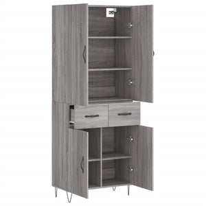 Ντουλάπι Γκρι Sonoma 69,5 x 34 x 180 εκ. Επεξεργασμένο Ξύλο