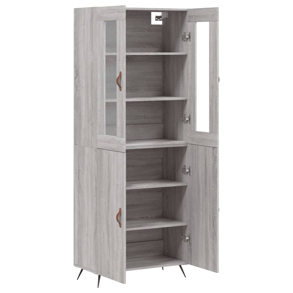 Ντουλάπι Γκρι Sonoma 69,5 x 34 x 180 εκ. Επεξεργασμένο Ξύλο