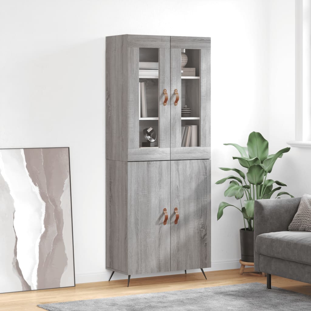 Ντουλάπι Γκρι Sonoma 69,5 x 34 x 180 εκ. Επεξεργασμένο Ξύλο