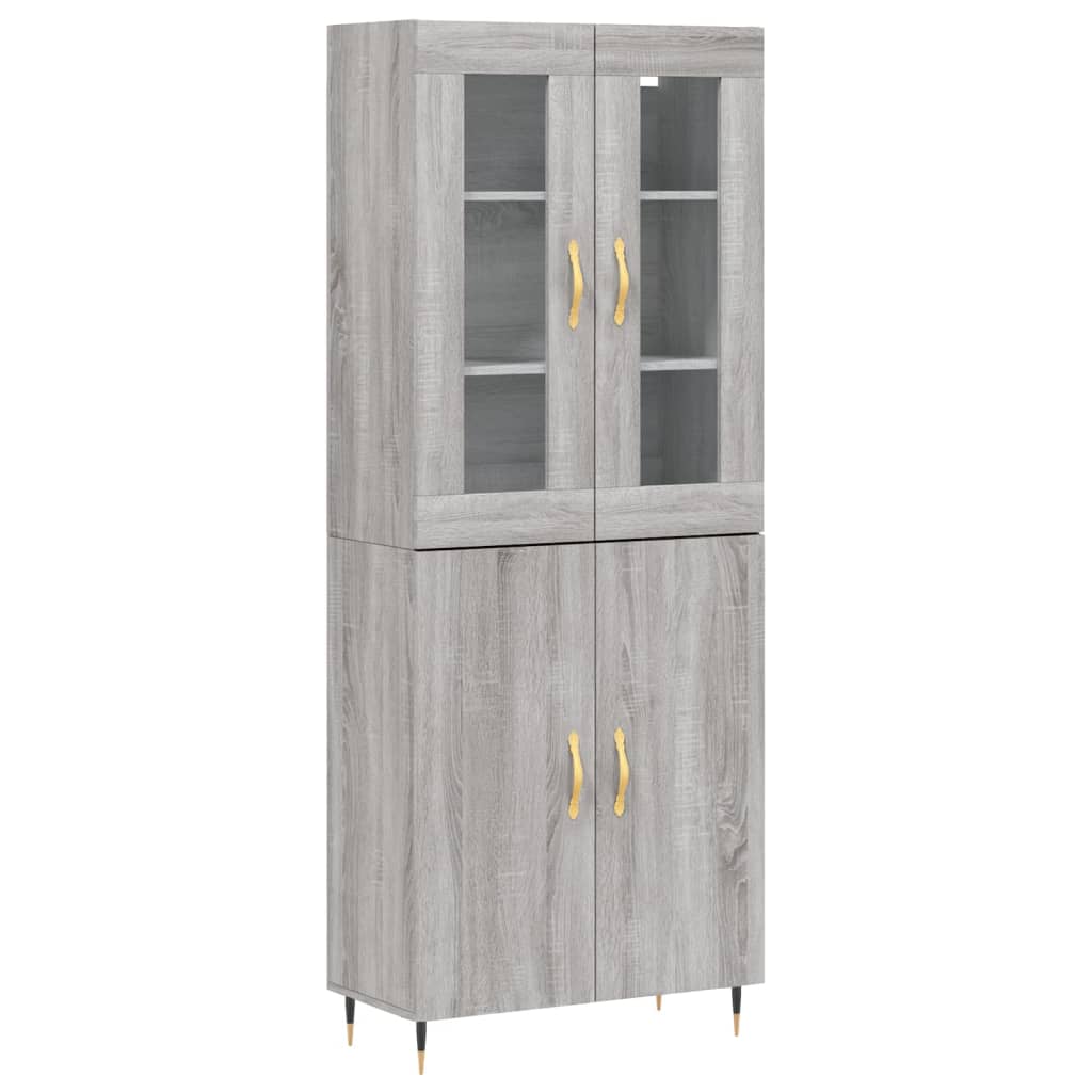 Ντουλάπι Γκρι Sonoma 69,5 x 34 x 180 εκ. Επεξεργασμένο Ξύλο